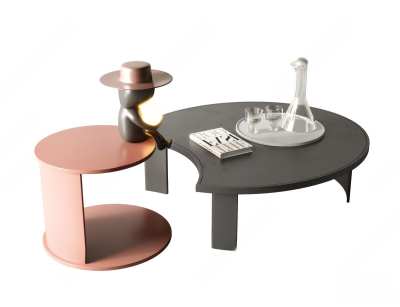 现代茶几3D模型下载